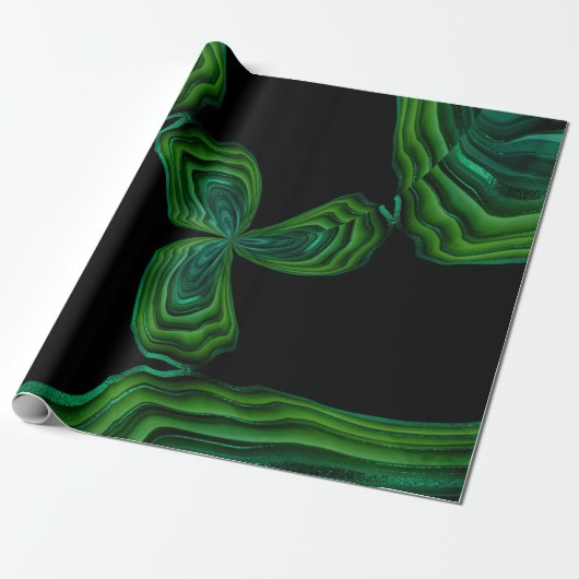 Green Malachite Stone Abstrakt Geschenkpapier (Ungerollt)