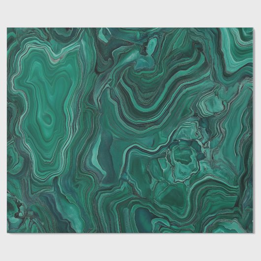 Green Malachite Stone Geschenkpapier (Flach)