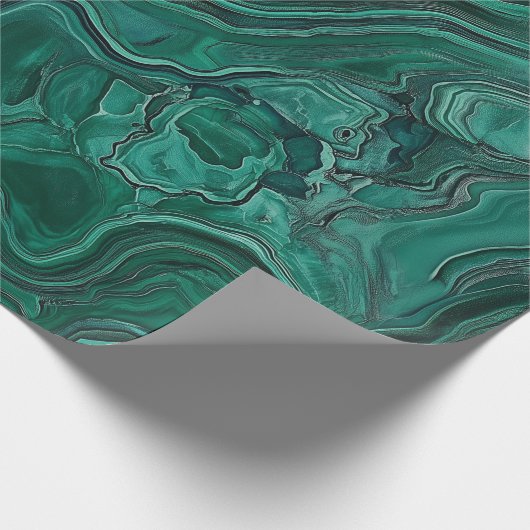 Green Malachite Stone Geschenkpapier (Ecke)