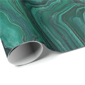 Green Malachite Stone Geschenkpapier (Rolleneckpunkt)