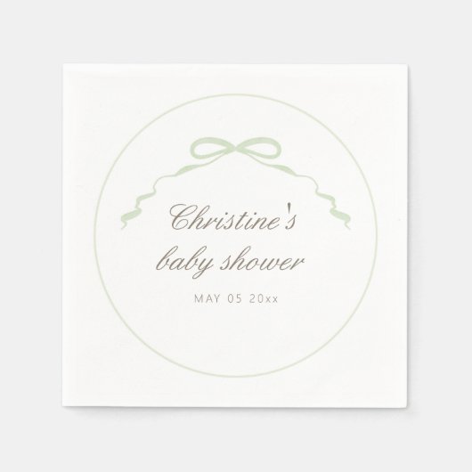 Green Mallard Duck Baby Duck Napkins Serviette (Vorderseite)