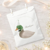 Green Mallard Duck Favor Bag Geschenktütchen (Ausgeschnitten)