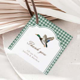 Green Mallard Duck Neutral Baby Shower Favor Tags Geschenkanhänger