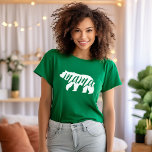 Green Mama Bear T-Shirt<br><div class="desc">Maßgeschneiderte bedruckte Bekleidung mit modischer Mama Bear Grafik. Besuchen Sie unser Geschäft für das passende Baby Bären Design. Klicken Sie auf Anpassen,  um das Design mit Ihrem eigenen Text und Bildern zu personalisieren. Wählen Sie aus einer Vielzahl von Shirt-Stilen und -Farben.</div>