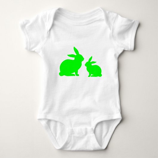 Green Mama und Baby Bunny Baby Bodysuit Baby Strampler (Vorderseite)