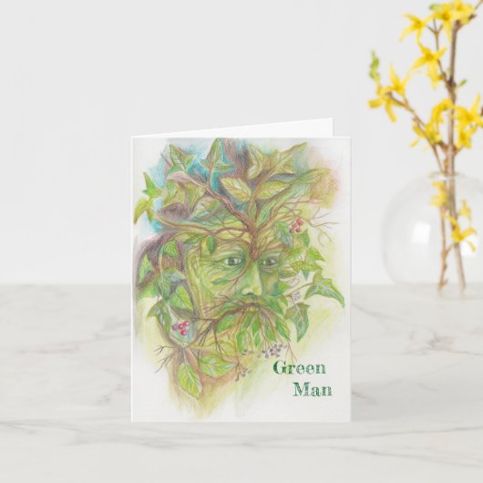 Green Man 2 Karte (Gelbe Blume)