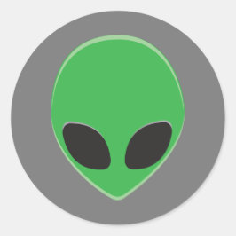 Green Man Alien Space Party Personalisiert Runder Aufkleber