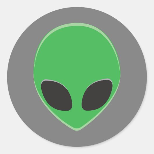 Green Man Alien Space Party Personalisiert Runder Aufkleber (Vorderseite)