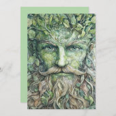 Green Man Beltane Card Feiertagskarte (Vorne/Hinten)