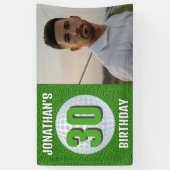 GREEN MAN Birthday Golf Party Fun Banner (Vertikal)