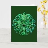 Green Man Blize Karte (Gelbe Blume)
