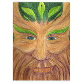 Green Man Clipboard Klemmbrett (Rückseite)