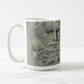 Green Man Double Portrait Kaffeetasse (Links)
