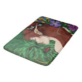 Green Man Elf Fantasy Floral Badematte (Schrägansicht)