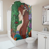 Green Man Elf Fantasy Floral Duschvorhang (Beispiel)