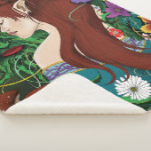 Green Man Elf Fantasy Floral Sherpadecke (3/4)
