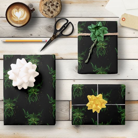 Green Man Fee Blätter Black