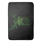 Green Man Fee Blätter Black Badematte (Vorderseite Vertikal)