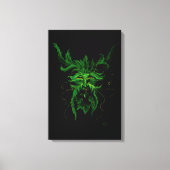 Green Man Fee Blätter Black Leinwanddruck (Vorderseite)