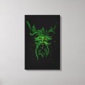 Green Man Fee Blätter Black Leinwanddruck (Vorderseite)