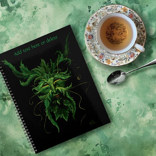 Green Man Fee Blätter Black Planer