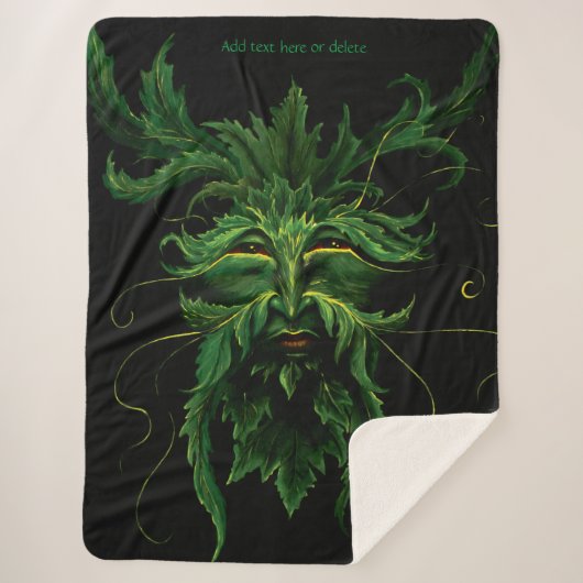 Green Man Fee Blätter Black Sherpadecke (Vorderseite)