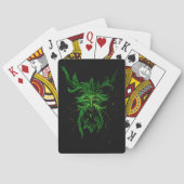 Green Man Fee Blätter Black Spielkarten (Rückseite)