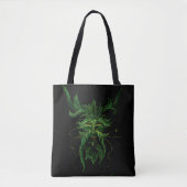Green Man Fee Blätter Black Tasche (Vorderseite)