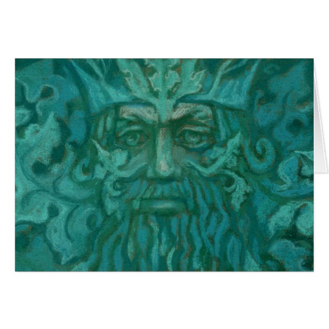 Green Man, Forest King, Pagan God, Fantasy Art (Vorderseite (Horizontal))