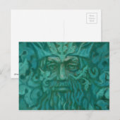 Green Man, Forest King, Pagan God, Fantasy Art Postkarte (Vorne/Hinten)