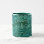 Green Man, Forest King, Pagan God, Fantasy Art Tasse (Zentrum)