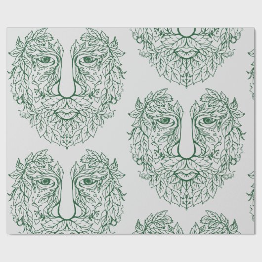 Green Man Geschenkpapier (Flach)