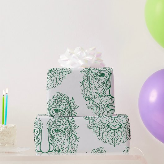 Green Man Geschenkpapier