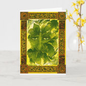 Green Man Grußkarte Karte (Gelbe Blume)
