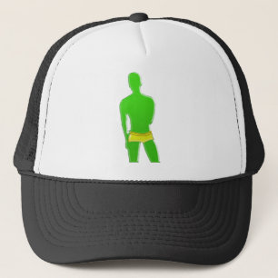 Green Man in Yellow Underwear Truckerkappe