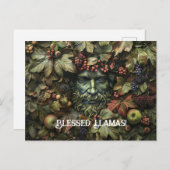Green Man Lammas Grußkarte Postkarte (Vorne/Hinten)