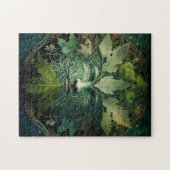 Green Man Mandala Fantasy Art Puzzle (Horizontal)