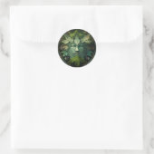 Green Man Mandala Fantasy Art Runder Aufkleber (Tasche)