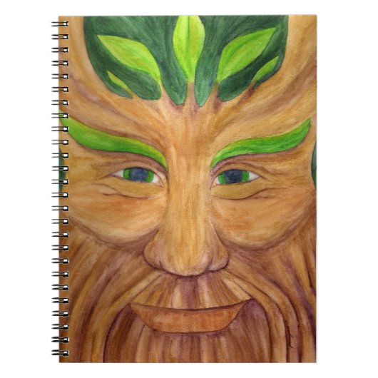 Green Man Notebook Notizblock (Vorderseite)