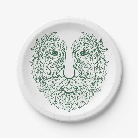 Green Man Pappteller (Vorderseite)