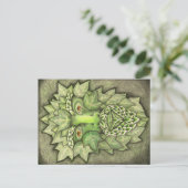 Green Man Postcard Postkarte (Stehend Vorderseite)