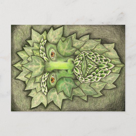 Green Man Postcard Postkarte (Vorderseite)
