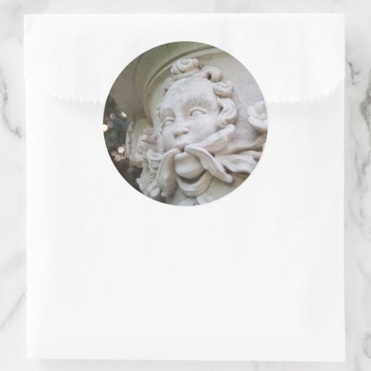 Green Man Runder Aufkleber (Tasche)