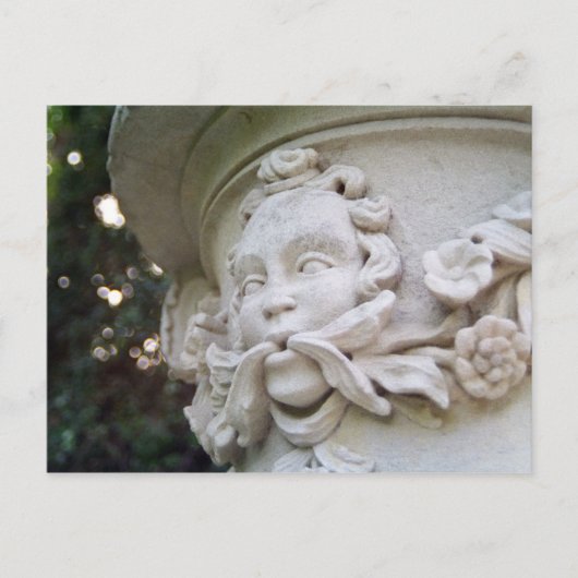 Green Man Skulptur Postcard Postkarte (Vorderseite)