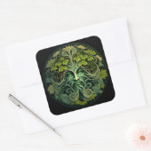 Green Man Square Stickers (Umschlag)