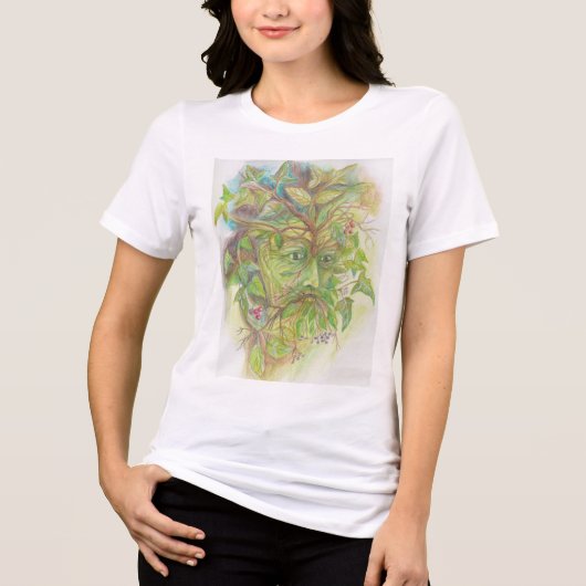 Green Man Tri-Blend Shirt (Vorderseite)