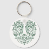 Green Man Verlasse Schlüsselanhänger (Rückseite)