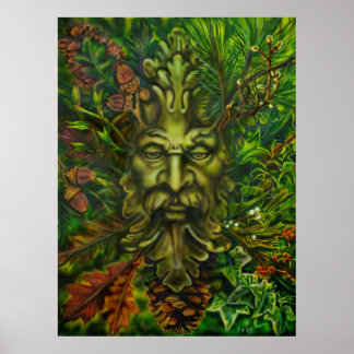 'Green Man' von der Künstlerin Lisa Iris Poster