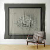 Green Man Wandteppich (Beispiel (Horizontal))