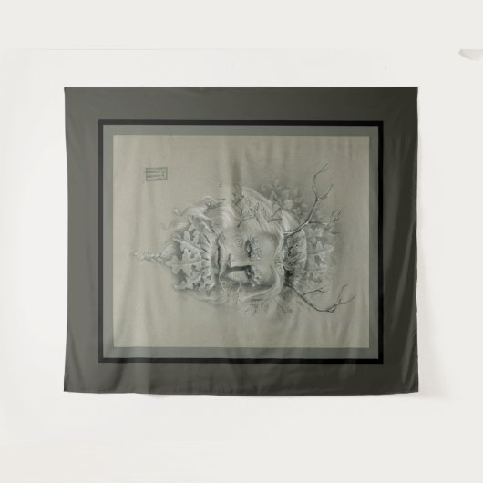 Green Man Wandteppich (Vorderseite (Horizontal))